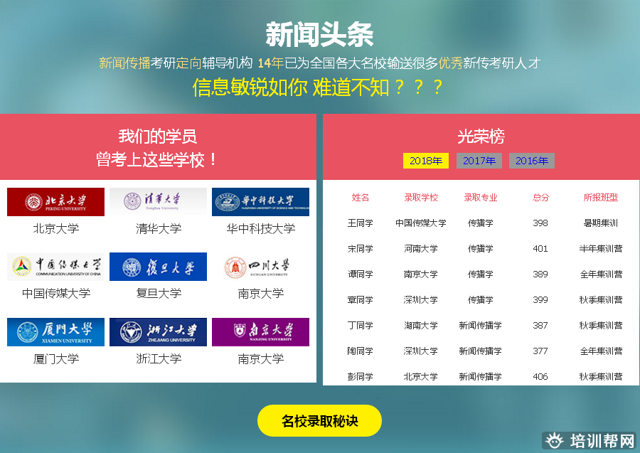 北京跨考教育新闻传播考研培训