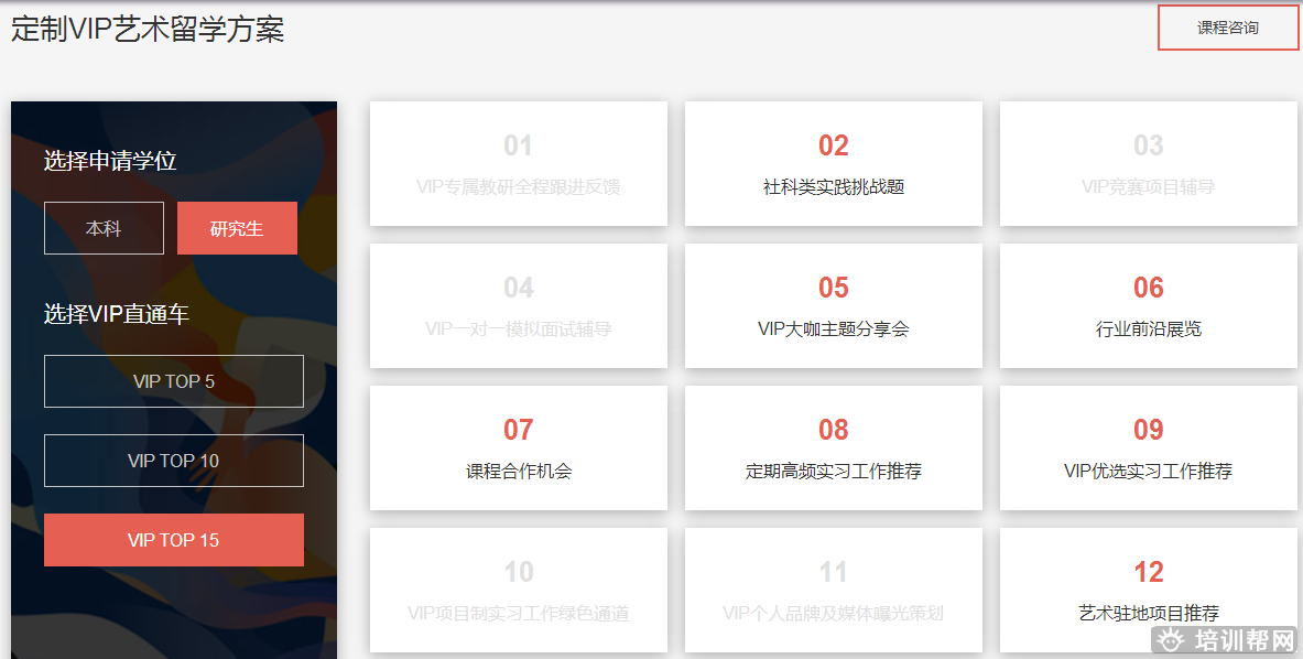斯芬克艺术留学研究生VIP直通车培训