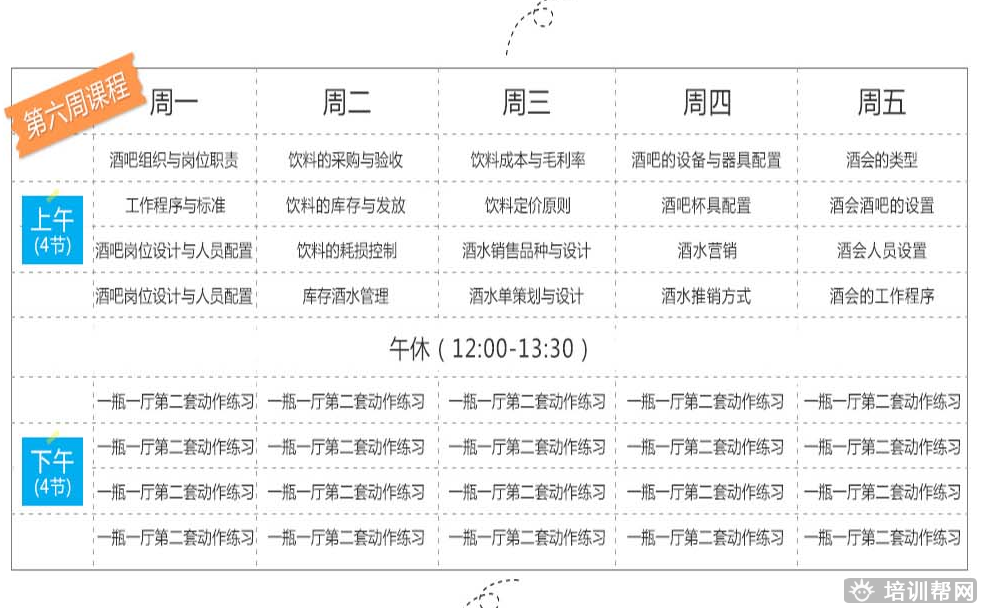 杭州新梦想中级调酒培训班