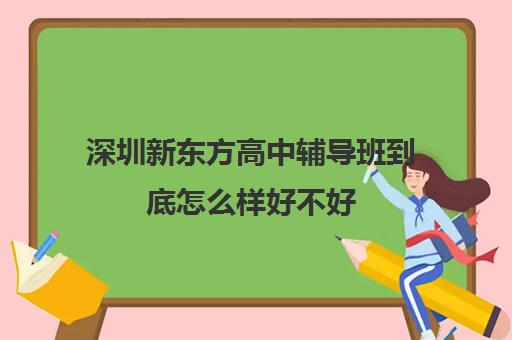 深圳新东方高中辅导班到底怎么样好不好